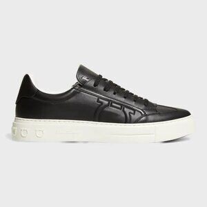 Salvatore Ferragamo Black Gancini Sneakers - Size 10
